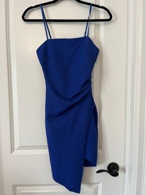 Emerald Sundae Cobalt Blue Spaghetti-Strap Mini Dress